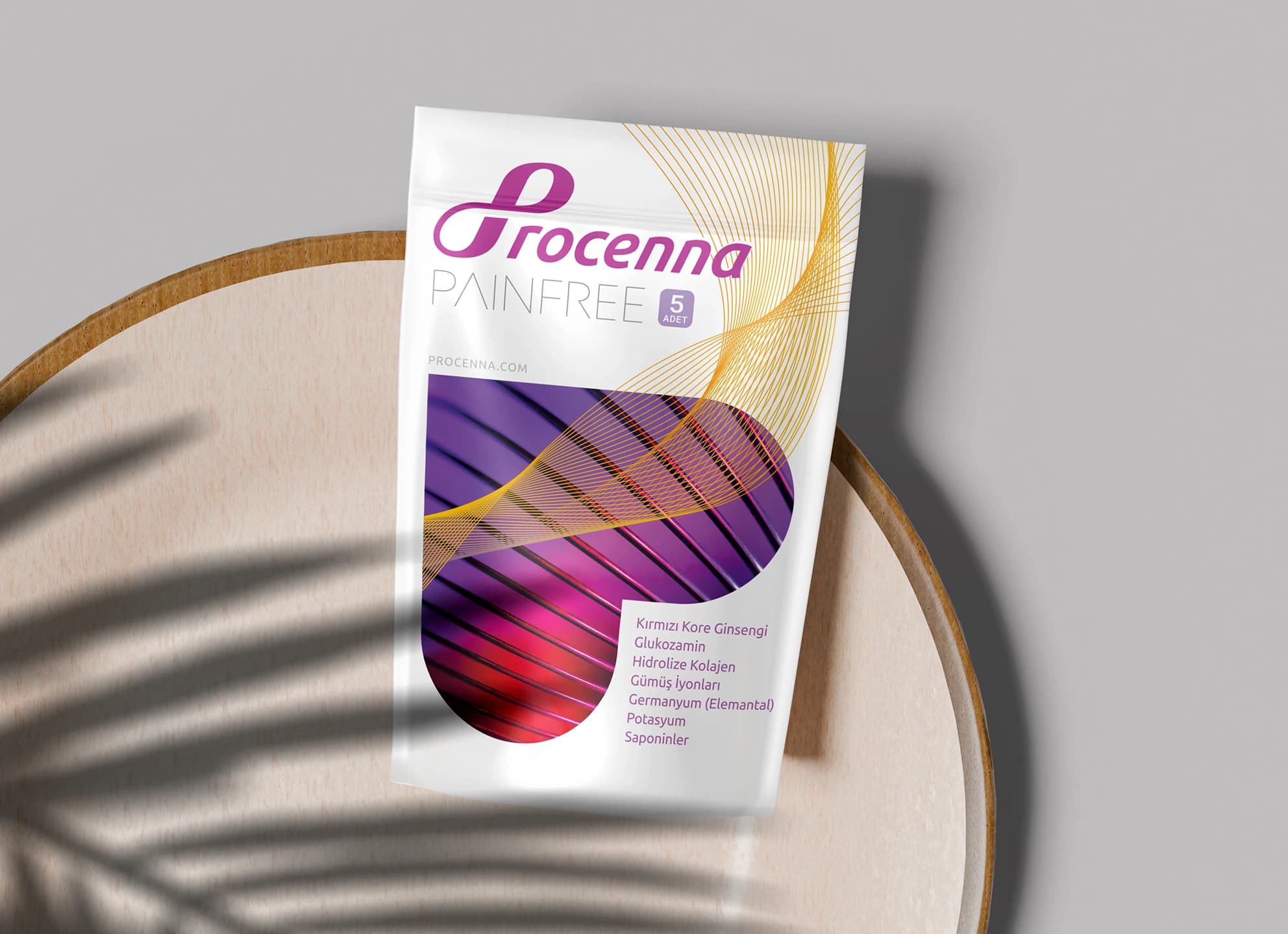 Logo and packaging design for pain tape Procenna
